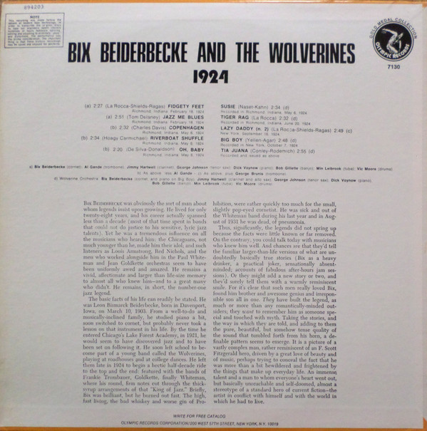 Bix Beiderbecke And The Wolverines-1