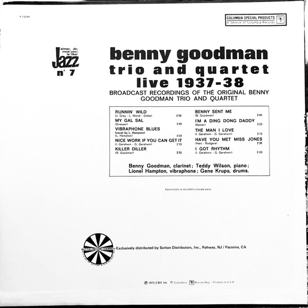 Benny Goodman Trio And The Benny Goodman Quartet-1