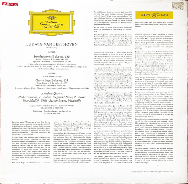 Ludwig van Beethoven, Amadeus-Quartett-1