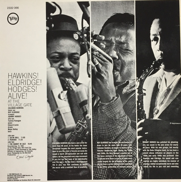 Coleman Hawkins, Roy Eldridge, Johnny Hodges-1