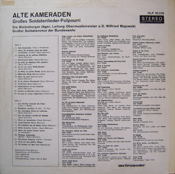 Die Bückeburger Jäger, Wilfried Majowski, Soldatenchor Der Bundeswehr-1