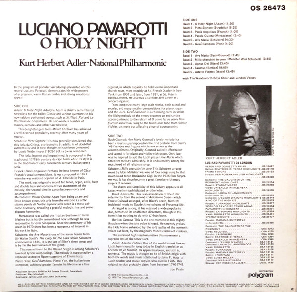 Luciano Pavarotti - Kurt Herbert Adler ● National Philharmonic Orchestra-1