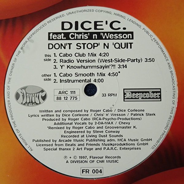 Dice'C Feat. Chris' N 'Wesson-1