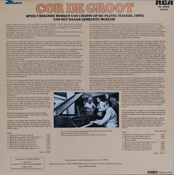 Cor de Groot, Frédéric Chopin-1