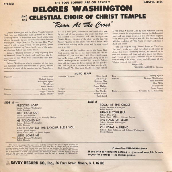 Delores Washington And The Celestial Choir Of Christ Temple Markham, II-1