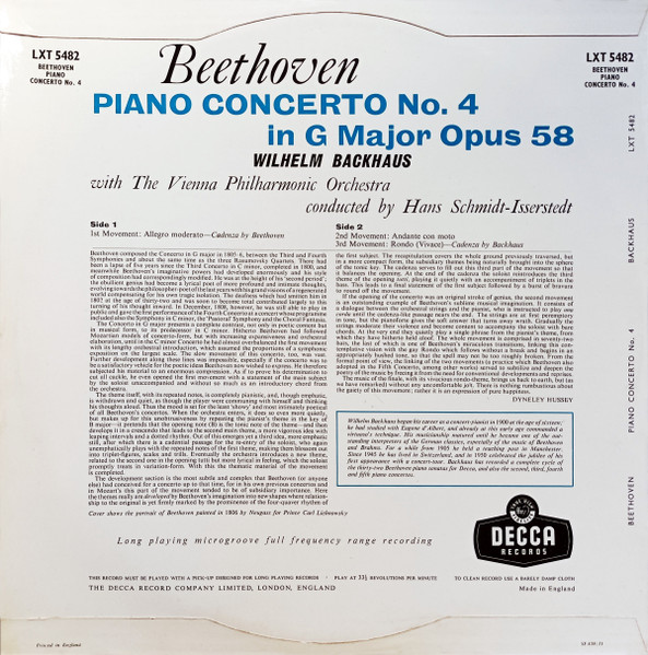 Ludwig van Beethoven, Wilhelm Backhaus, Wiener Philharmoniker, Hans Schmidt-Isserstedt-1