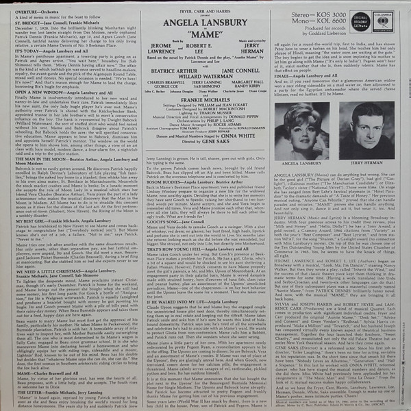 Jerry Herman / Featuring Angela Lansbury Presented By Robert Fryer, Lawrence Carr And Sylvia And Joseph Harris-1