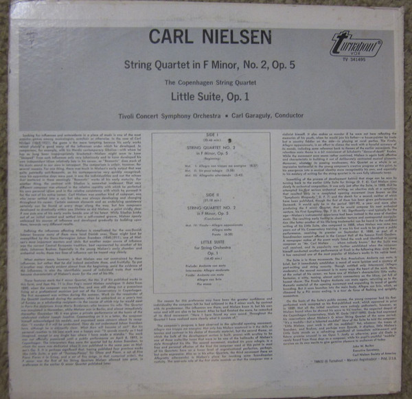 Carl Nielsen - Københavns Strygekvartet / Tivoli Concert Symphony Orchestra / Carl Von Garaguly-1