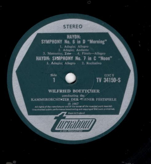 Joseph Haydn, Kammerorchester Der Wiener Festspiele, Wilfried Boettcher-1
