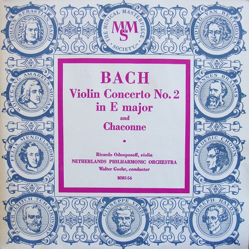 Johann Sebastian Bach / Ricardo Odnoposoff / Nederlands Philharmonisch Orkest / Walter Goehr-0