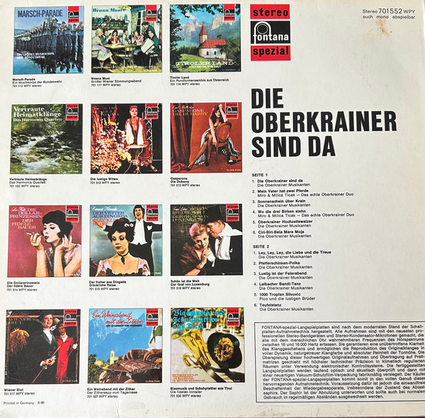 Die Oberkrainer Musikanten / Miro & Milica Ticak - Das Echte Oberkrainer Duo / Piko Und Die Lustigen Brüder-1