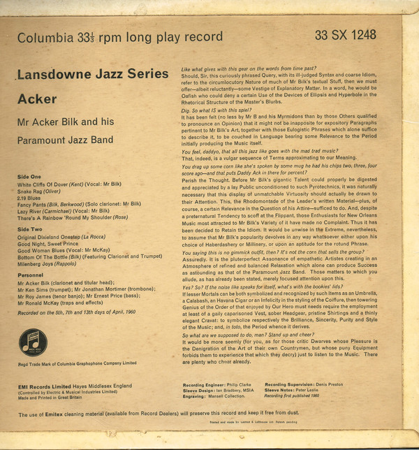 Acker Bilk And His Paramount Jazz Band-1