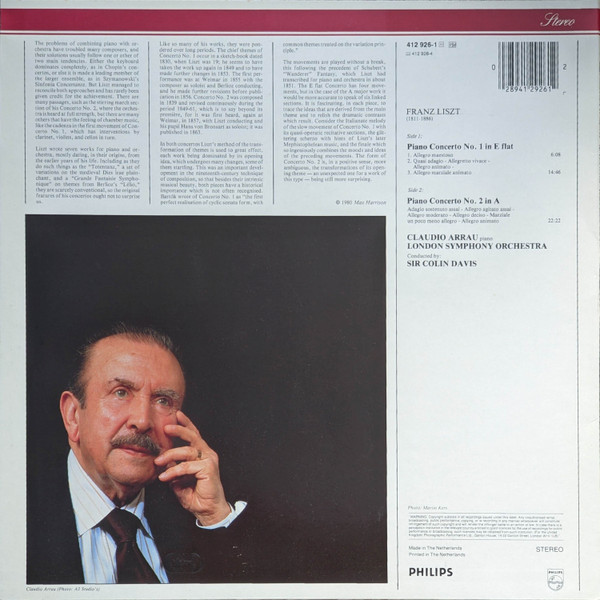 Franz Liszt / Claudio Arrau / London Symphony Orchestra / Sir Colin Davis-1