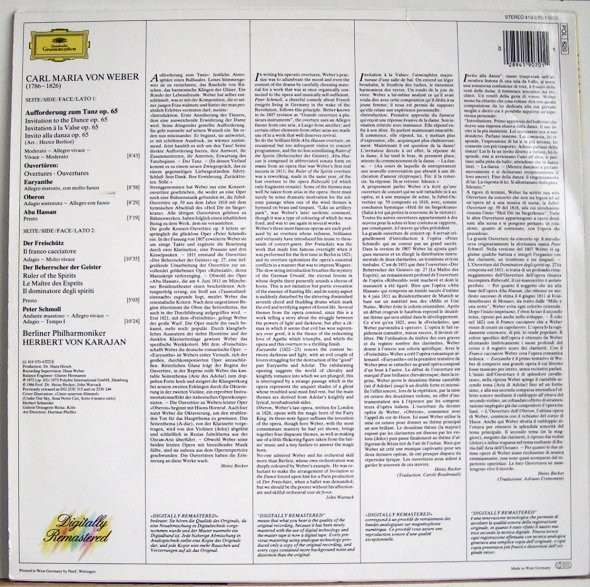 Carl Maria von Weber, Herbert von Karajan, Berliner Philharmoniker-1