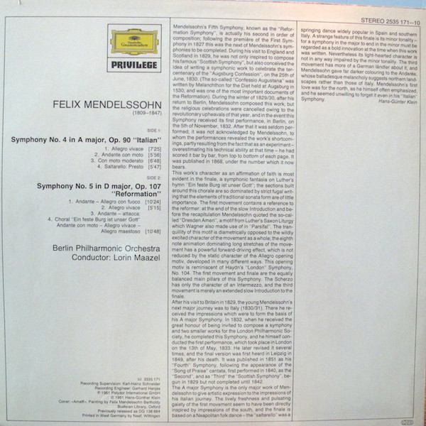 Felix Mendelssohn-Bartholdy - Berliner Philharmoniker - Lorin Maazel-1