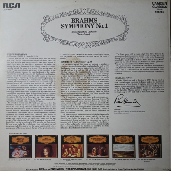 Johannes Brahms - Boston Symphony Orchestra, Charles Munch-1