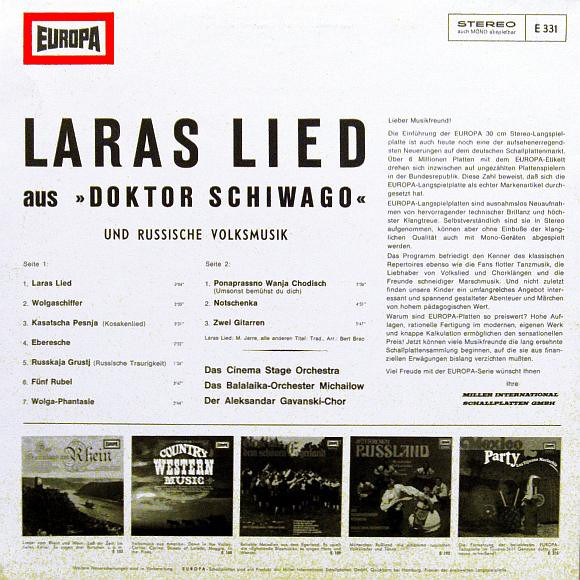 Das Cinema Stage Orchestra, Das Balalaika-Orchester Michailow, Aleksandar Gavanski-Chor-1