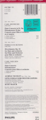 Carl Nielsen, Carl Reinecke, Ferruccio Busoni - Aurèle Nicolet, Gewandhausorchester Leipzig, Kurt Masur-2