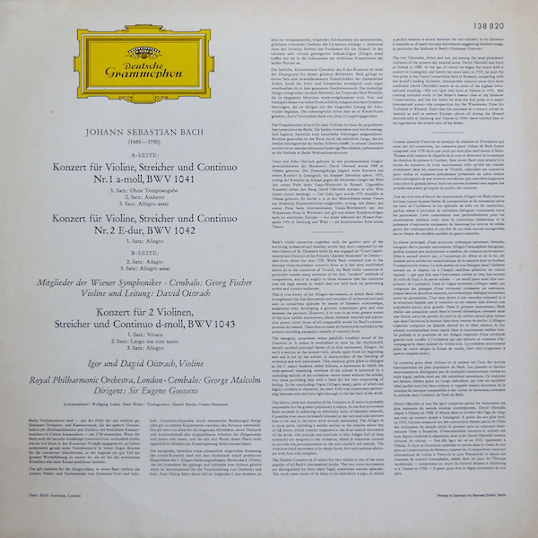 Johann Sebastian Bach / David Oistrach Und Igor Oistrach-1