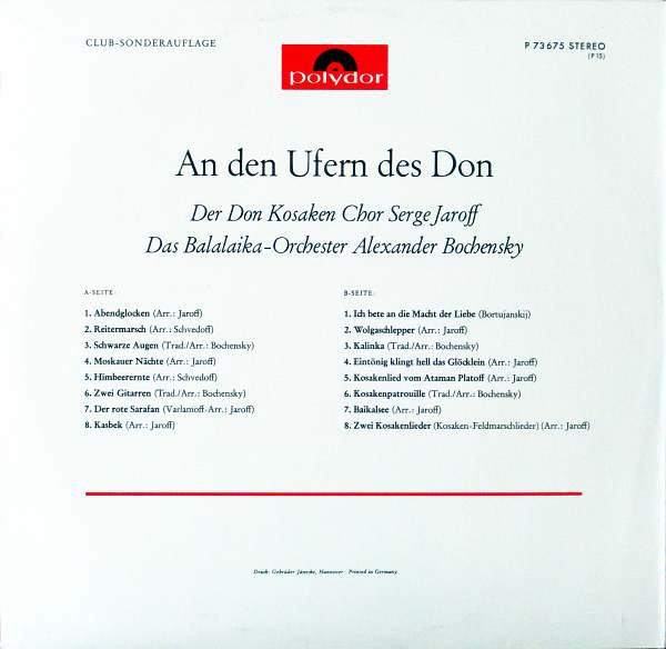 Don Kosaken Chor Serge Jaroff, Balalaika-Orchester Alexander Bochensky-1