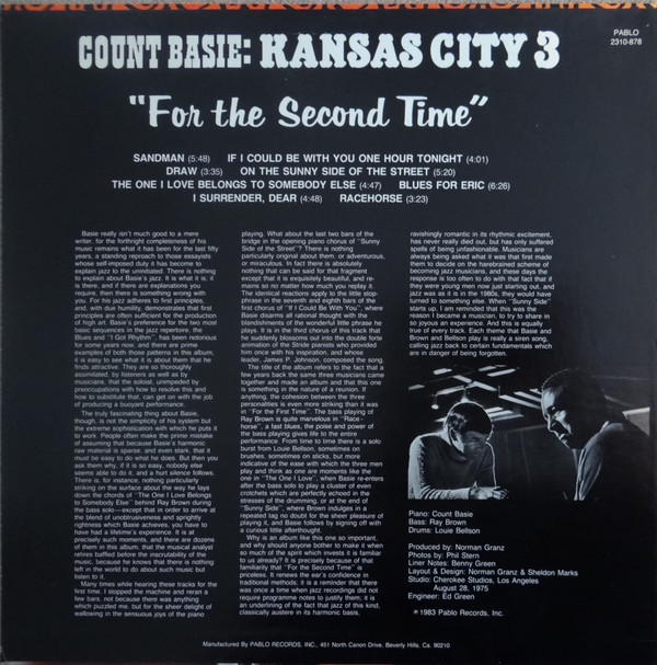 Count Basie / Kansas City 3-1