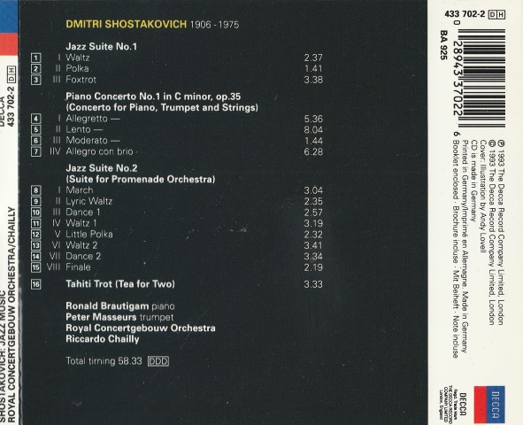 Dmitri Shostakovich / Concertgebouworkest, Riccardo Chailly-1
