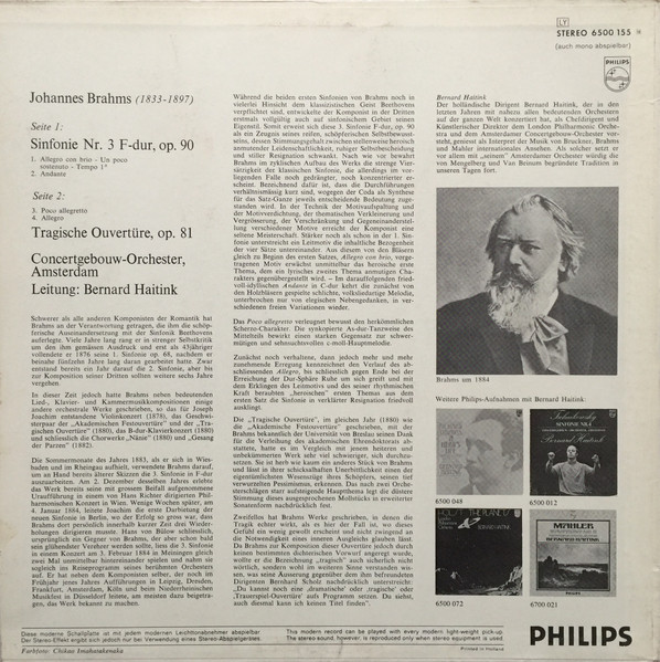 Johannes Brahms - Concertgebouworkest, Bernard Haitink-1