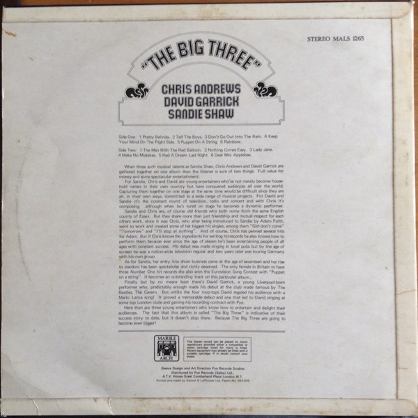 Chris Andrews (3) / David Garrick / Sandie Shaw-1