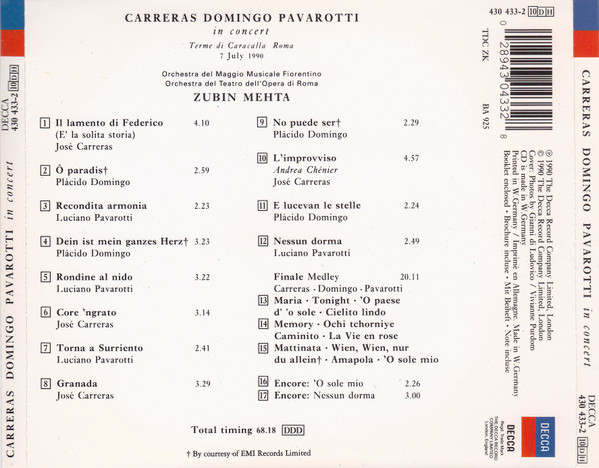 José Carreras, Placido Domingo, Luciano Pavarotti, Zubin Mehta-1
