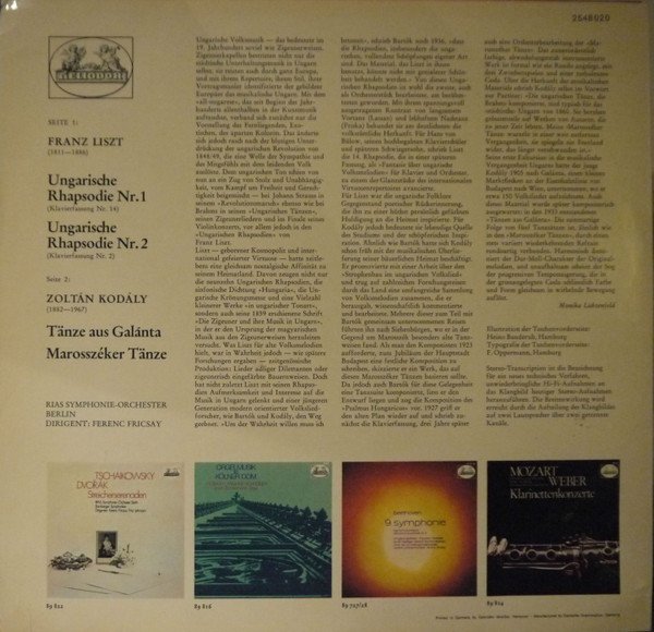 Franz Liszt / Zoltán Kodály, Rias Symphonie-Orchester Berlin, Ferenc Fricsay-1