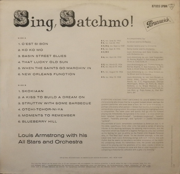 Louis Armstrong And His All-Stars And Louis Armstrong And His Orchestra-1