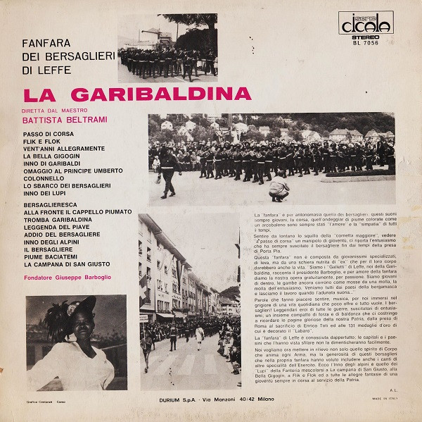 Fanfara Dei Bersaglieri Di Leffe "La Garibaldina"-1