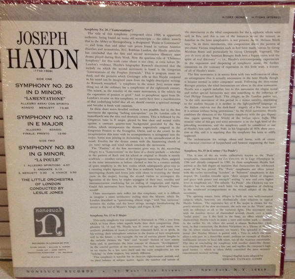 Joseph Haydn, The Little Orchestra Of London, Leslie Jones-1