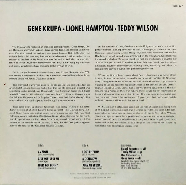 Gene Krupa • Lionel Hampton • Teddy Wilson-1