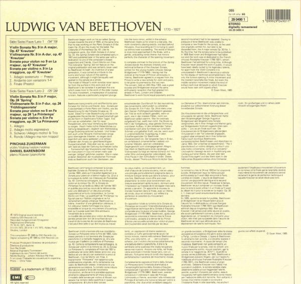 Ludwig van Beethoven - Pinchas Zukerman • Daniel Barenboim-1