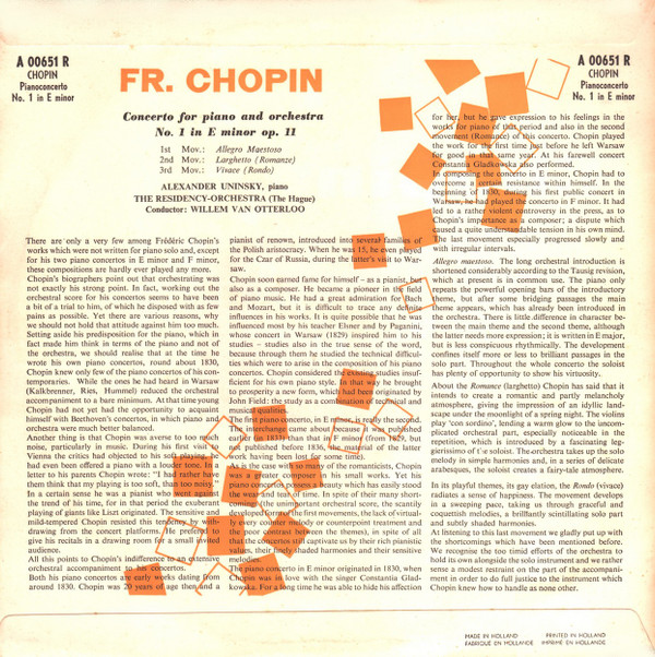 Frédéric Chopin By Alexander Uninsky, Residentie Orkest, Willem van Otterloo-1