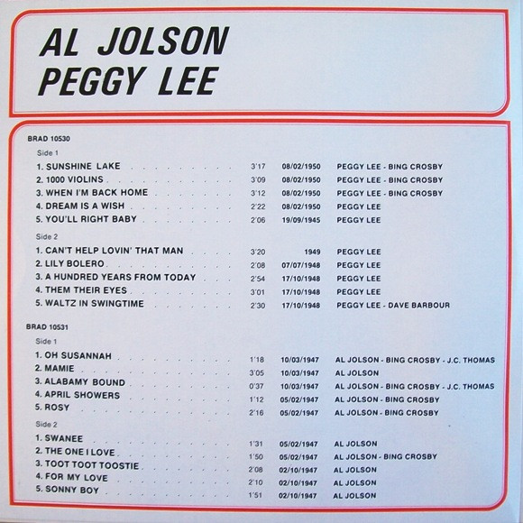 Al Jolson / Peggy Lee-1