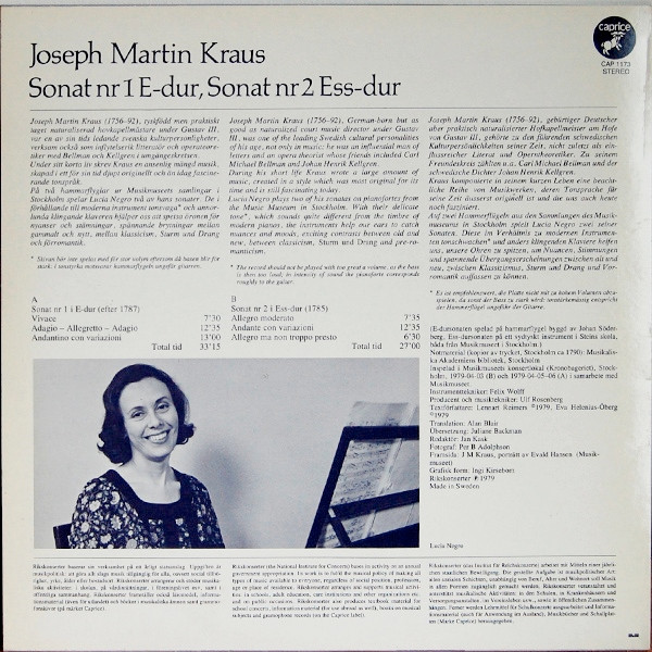 Joseph Martin Kraus, Lucia Negro-1