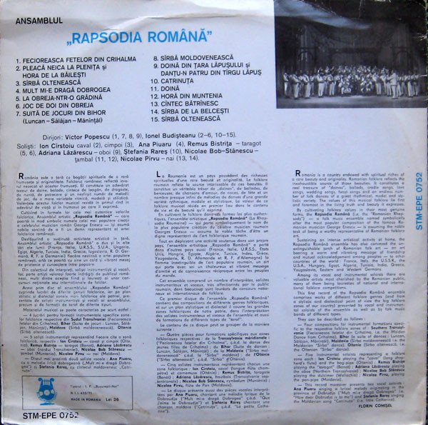 Ansamblul „Rapsodia Română”-1