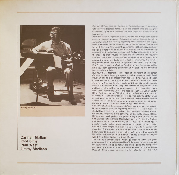 Carmen McRae, Zoot Sims, Paul West, Jimmy Madison-1