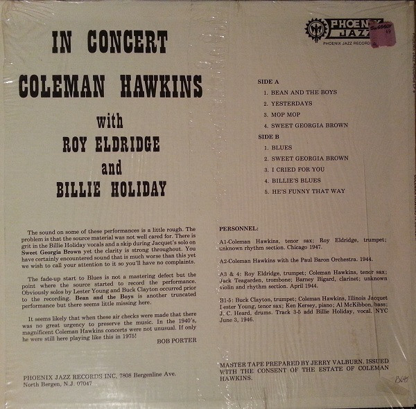 Coleman Hawkins With Roy Eldridge And Billie Holiday-1