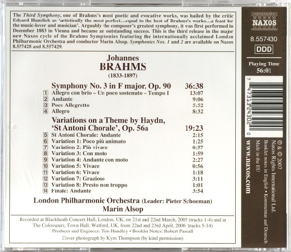Johannes Brahms - London Philharmonic Orchestra, Marin Alsop-1