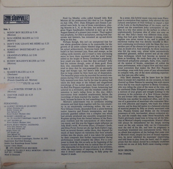 Albert Nicholas, Art Hodes, Bob Greene (2) And Papa Bue's Viking Jazz Band-1