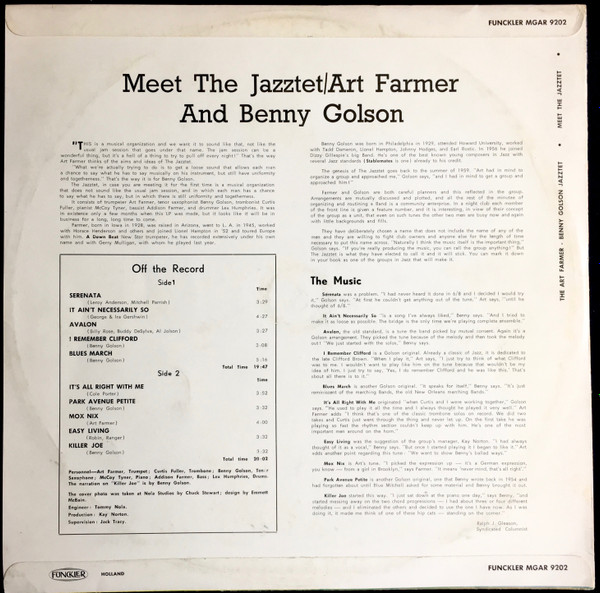 Art Farmer - Benny Golson, The Jazztet-1