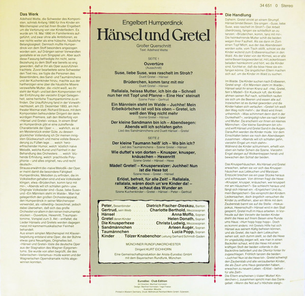 Engelbert Humperdinck (2), Helen Donath, Anna Moffo, Christa Ludwig, Dietrich Fischer-Dieskau, Münchner Rundfunkorchester, Kurt Eichhorn-1