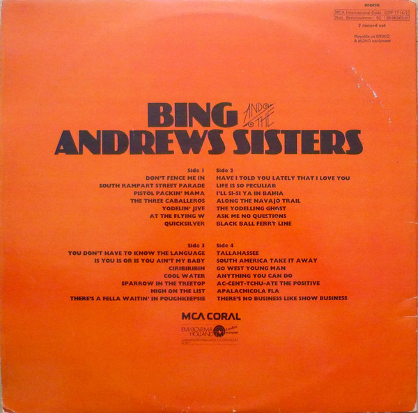 Bing Crosby And The Andrews Sisters-1