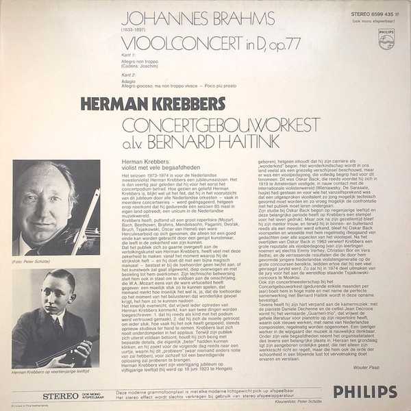 Johannes Brahms - Herman Krebbers, Concertgebouworkest, Bernard Haitink-1