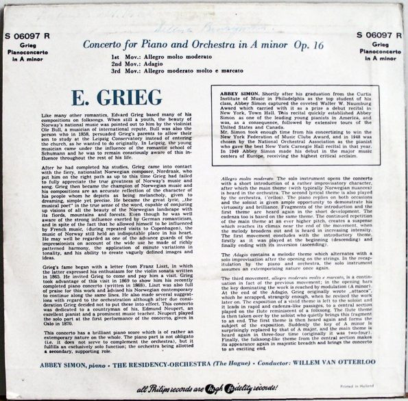 Edvard Grieg - Abbey Simon, The Hague Philharmonic, Willem Van Otterloo-1