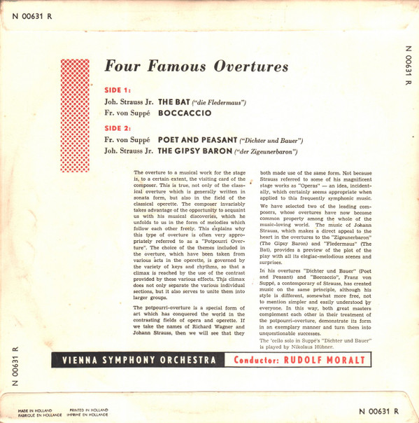 Johann Strauss Jr., Franz von Suppé, Wiener Symphoniker, Rudolf Moralt-1