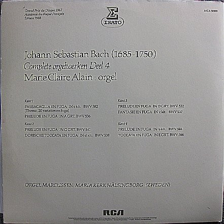 Johann Sebastian Bach — Marie-Claire Alain-1